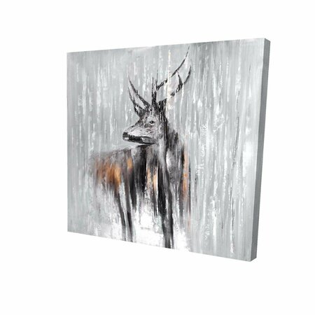 FONDO 16 x 16 in. Deer in the Forest-Print on Canvas FO2789099